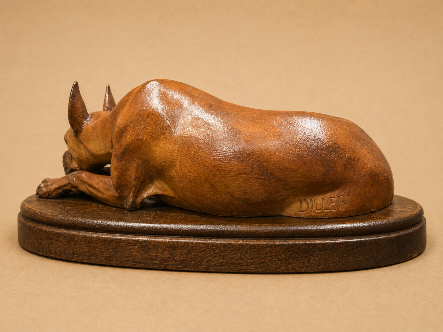 Escultura de Gran Danés de Helmut Diller (Firmada) – Mediados de siglo, italiana