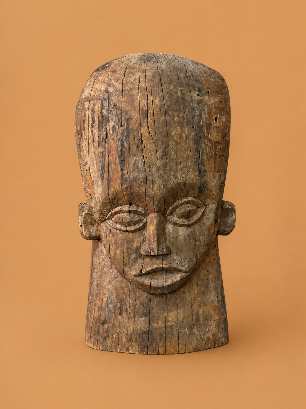 Escultura monumental de cabeza tribal de África occidental - Lobi/Mossi