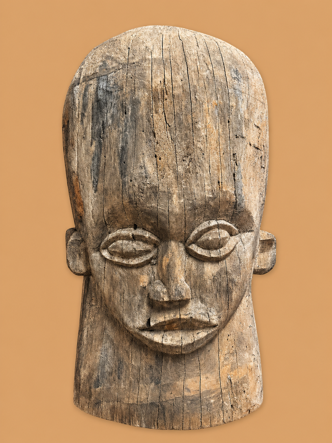 Escultura monumental de cabeza tribal de África occidental - Lobi/Mossi