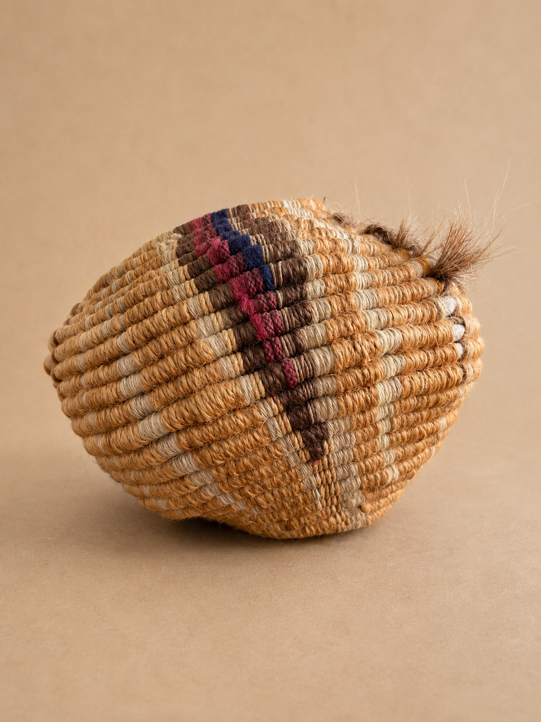 Handwoven California Mission-Style Coiled Basket — by Ellen Jones