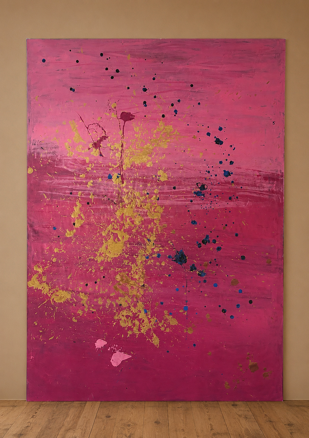 “Electric Bloom” | Monumental Contemporary Abstract Painting | 78 x 55 Inches