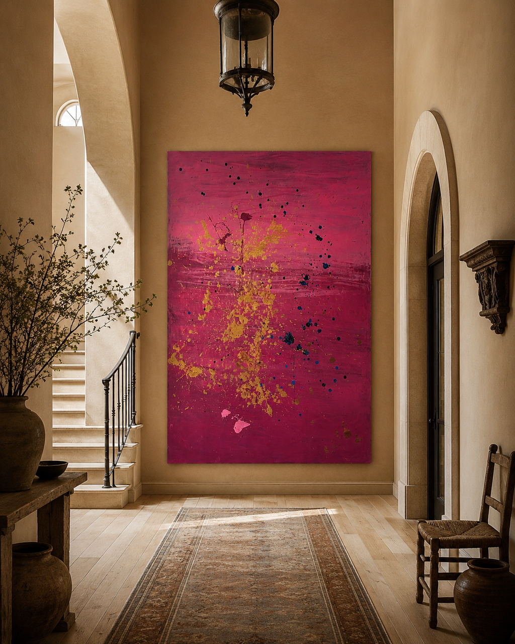 “Electric Bloom” | Monumental Contemporary Abstract Painting | 78 x 55 Inches