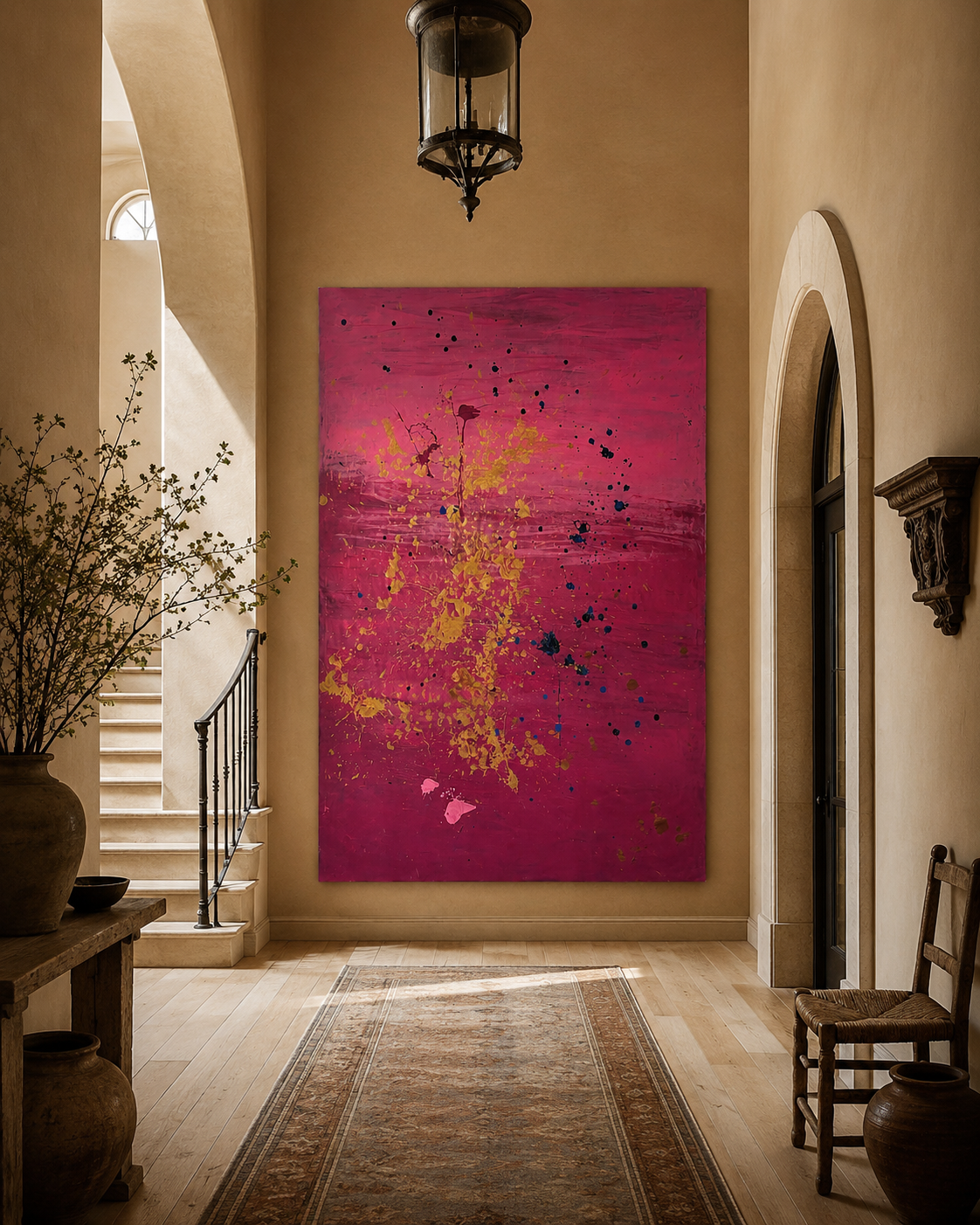 “Electric Bloom” | Monumental Contemporary Abstract Painting | 78 x 55 Inches