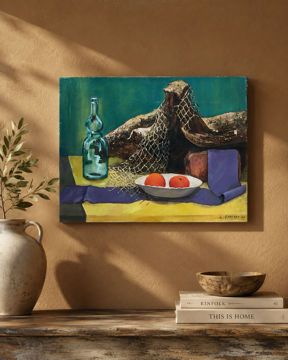 Midcentury Still Life with Fruit, by L. Christy (Houston, Texas artist), 1960