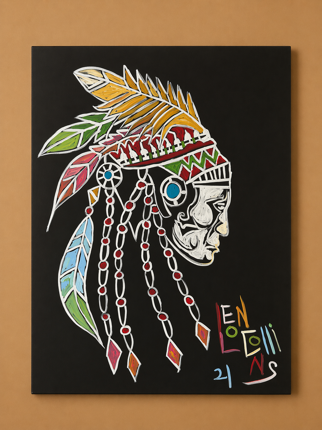 Retrato de un jefe, por Leon Collins - (101,6 cm x 76,2 cm)