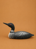 Vintage Hand-Carved Maine Loon Decoy, stamped Wooden Wildlife, Kennebunk Maine