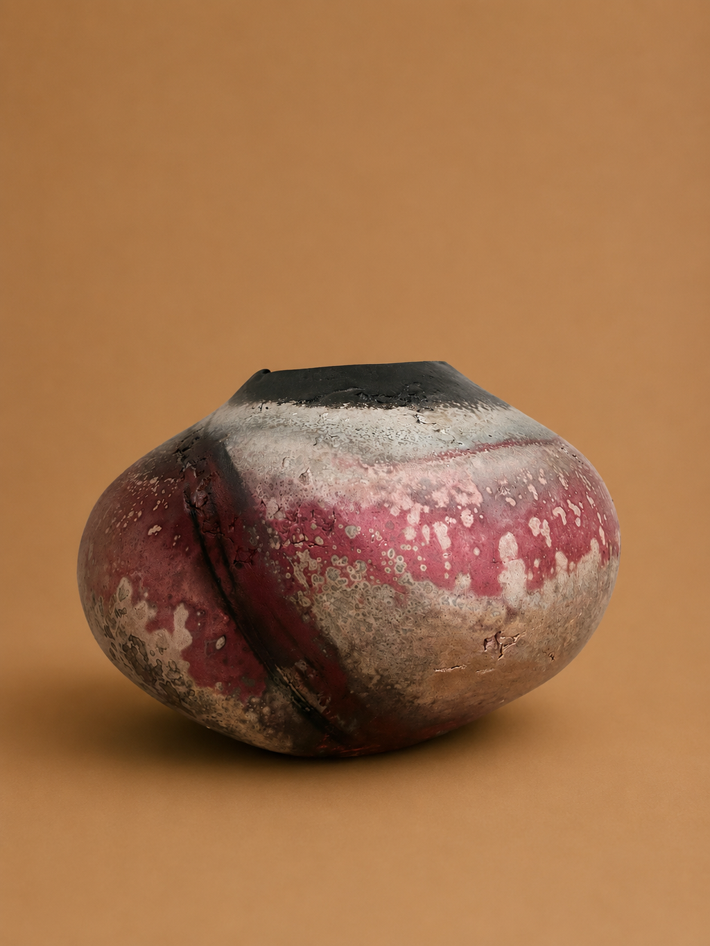 Escultura de cerámica Raku de gran tamaño firmada por Anderson