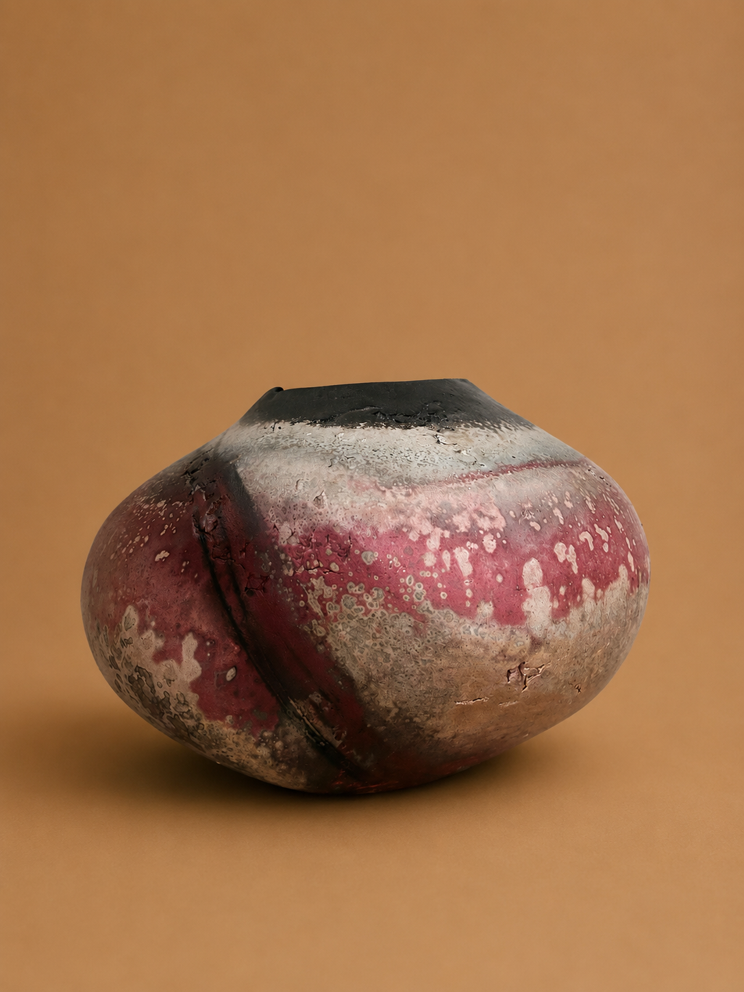Escultura de cerámica Raku de gran tamaño firmada por Anderson