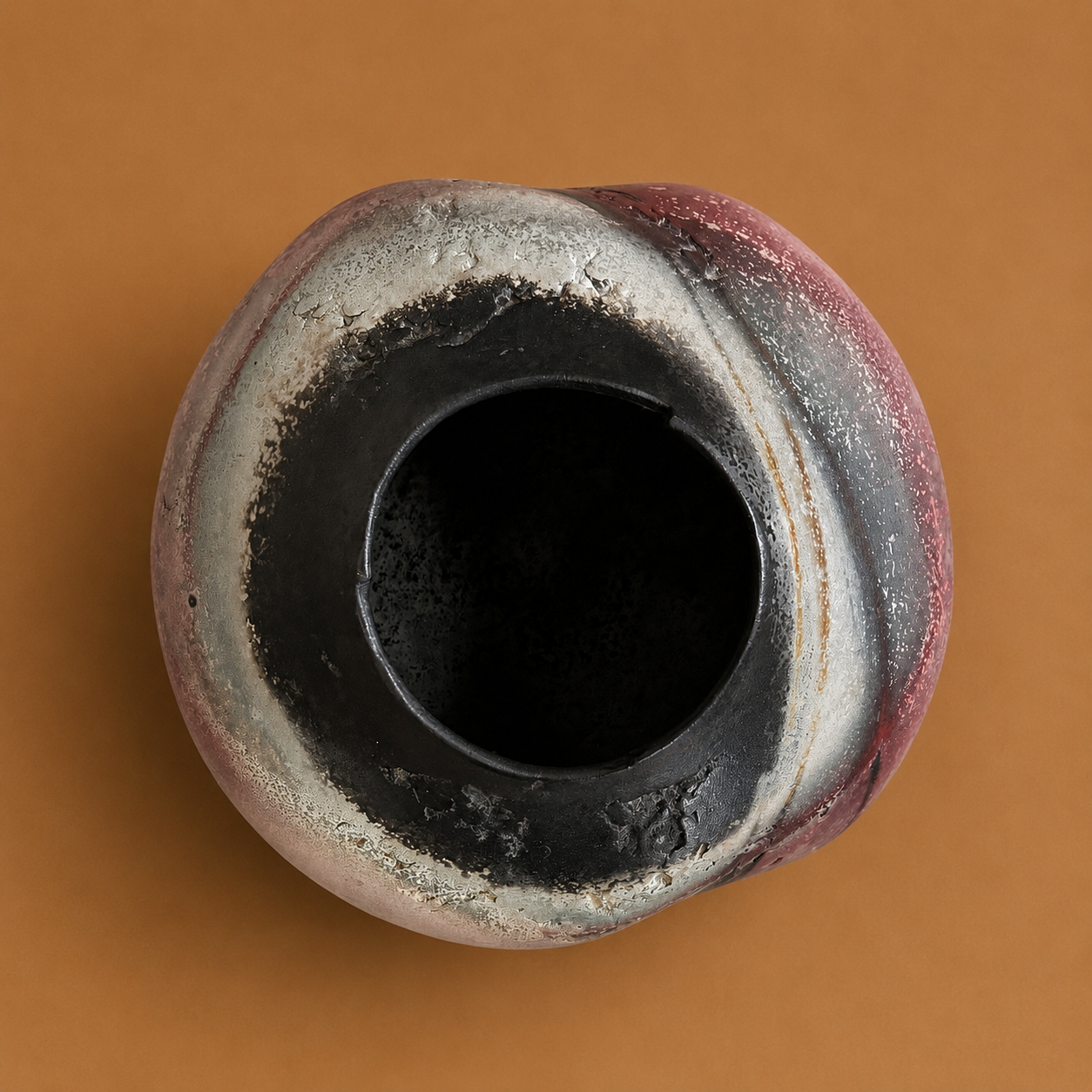 Escultura de cerámica Raku de gran tamaño firmada por Anderson