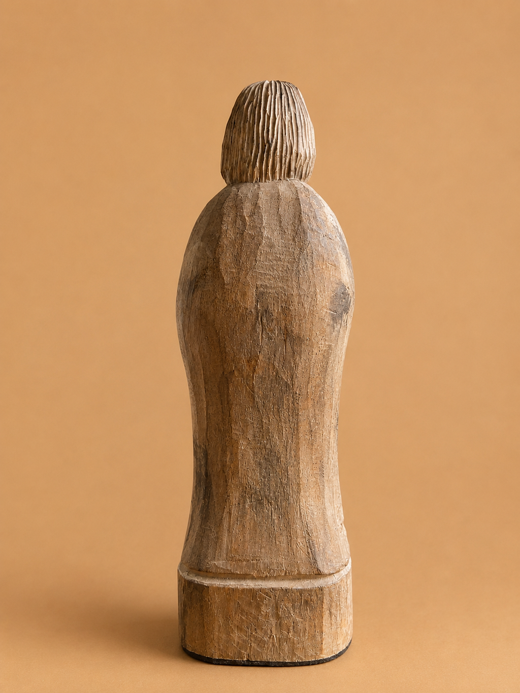 Antique Hand-Carved Religious Figure, 19th Century