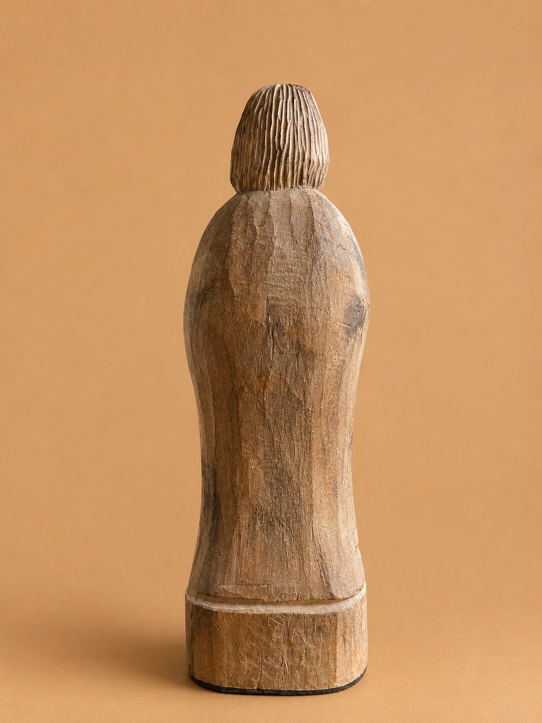 Antique Hand-Carved Religious Figure, 19th Century