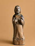 Antique Hand-Carved Religious Figure, 19th Century